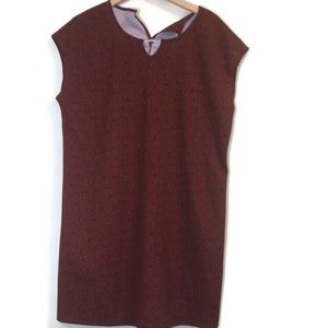 Apt 9 Burgundy and Black Spotted Work Dress XL